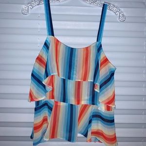 Sheer rainbow ASOS tank top